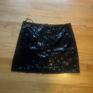 Millau Black Sequin Mini Skirt